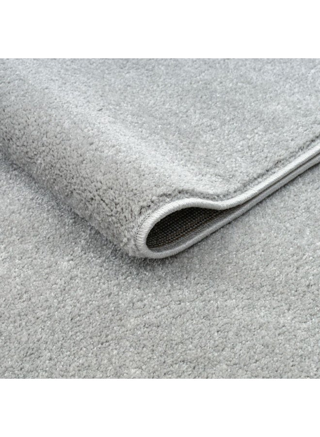DANUBE HOME Sahara Plain Solids Rug | Washable Solids Style | Polypropylene + Polyester Area Rug Floor Covering | Indoor Carpet For Living Room Dining Bedroom 200X300cm-Grey - Image 3