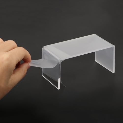 Cutemini Miniature Desk Dollhouse Furniture Tea Coffee Table 112 Scale Miniature Clear Acrylic Table Modern Waterfall Minimalist Style Accessories Mini Rectangle Transparent Ornament Decor Life Scene - Image 5