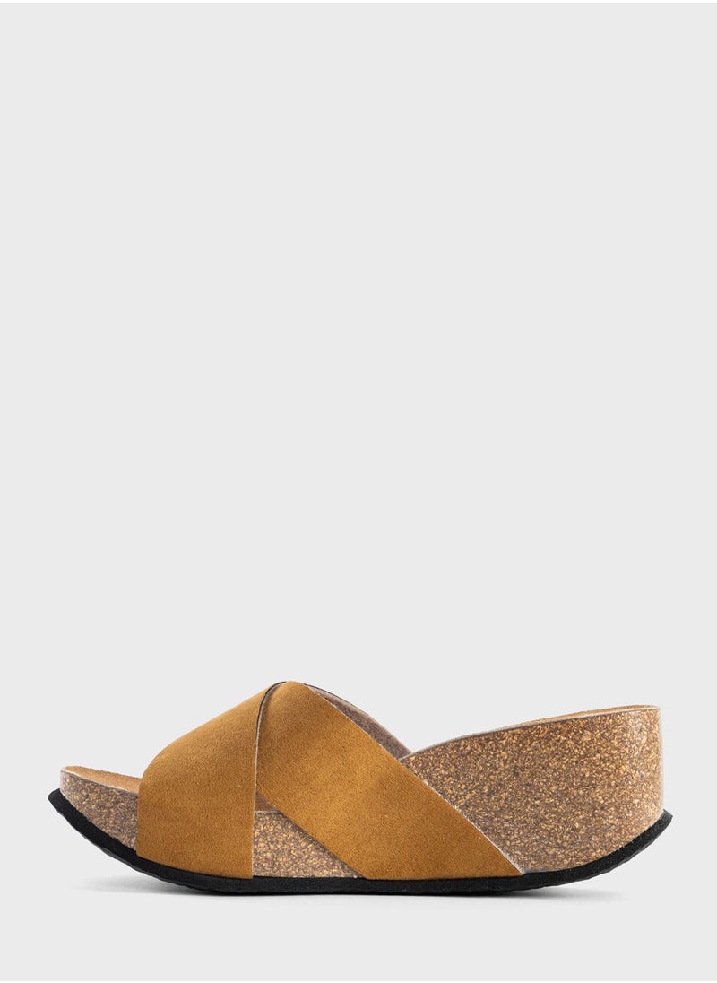 BAYTON Liverpool X Strap Wedge Sandals  - Image 2