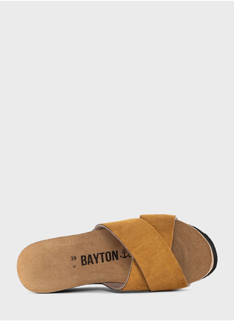 BAYTON Liverpool X Strap Wedge Sandals  - Image 5