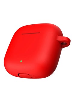 Generic Soft Silicone Cover For Huawei Freebuds SE 2/SE 3 Case With Hook Antifall Protective Sleeve Accessories (Red)  - Image 2