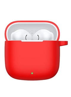 Generic Soft Silicone Cover For Huawei Freebuds SE 2/SE 3 Case With Hook Antifall Protective Sleeve Accessories (Red)  - Image 3