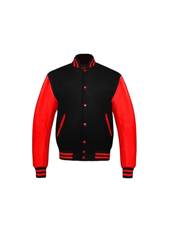 Generic - Unisex Varsity Jacket - Premium Quality, Multiple Color Combinations - Retro Style College Jacket for Men & Women - Image 1