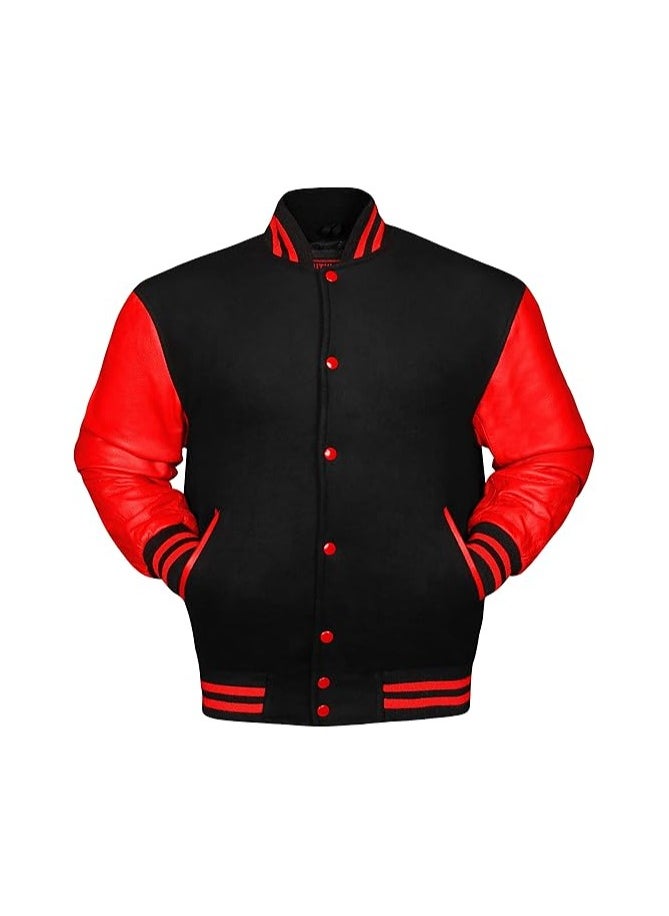 Generic - Unisex Varsity Jacket - Premium Quality, Multiple Color Combinations - Retro Style College Jacket for Men & Women - Image 1