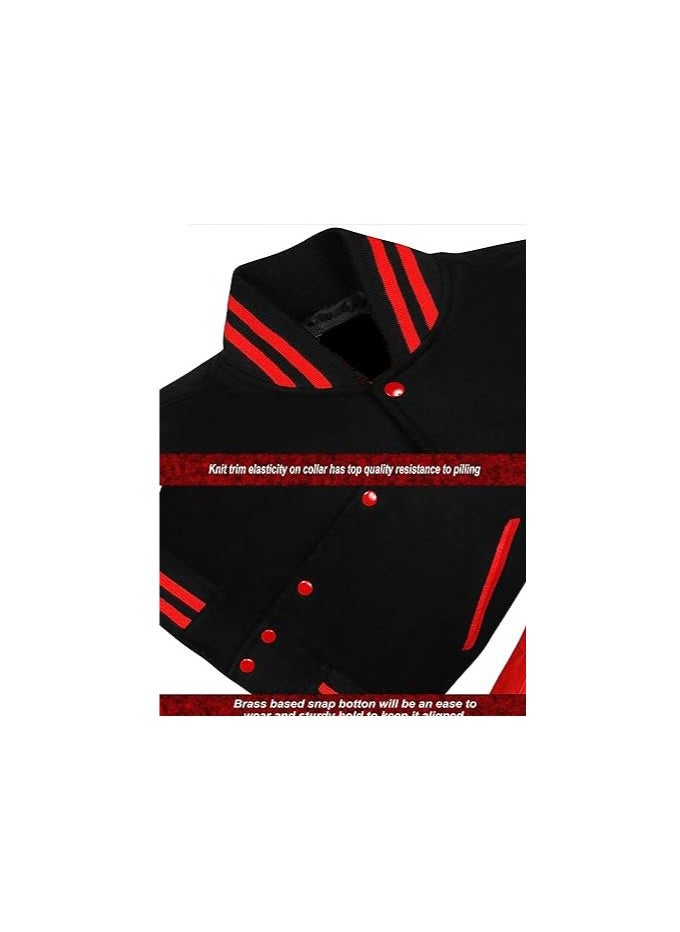 Generic - Unisex Varsity Jacket - Premium Quality, Multiple Color Combinations - Retro Style College Jacket for Men & Women - Image 1