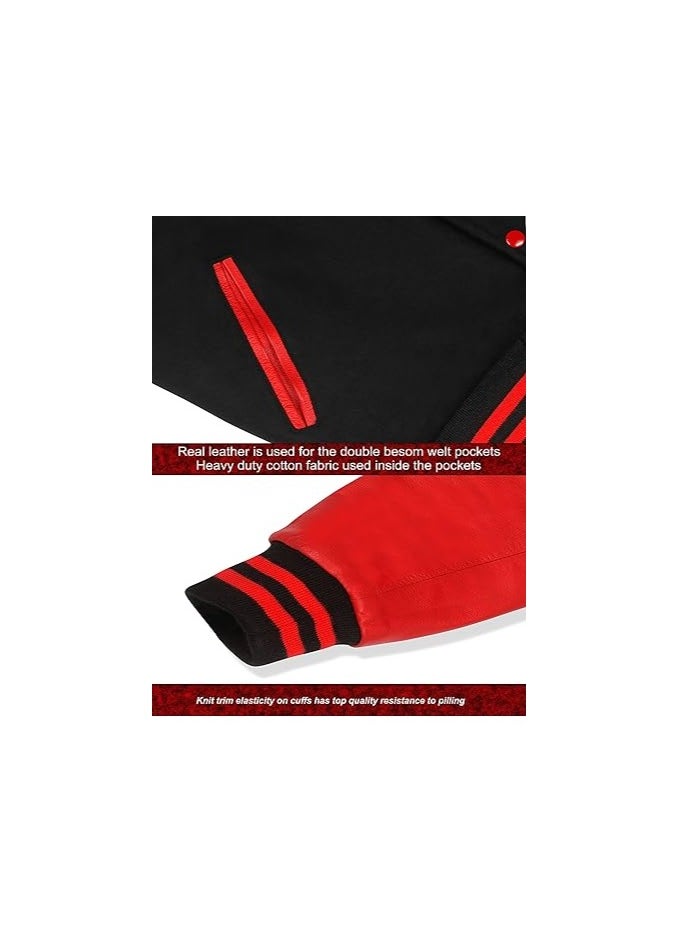 Generic - Unisex Varsity Jacket - Premium Quality, Multiple Color Combinations - Retro Style College Jacket for Men & Women - Image 1