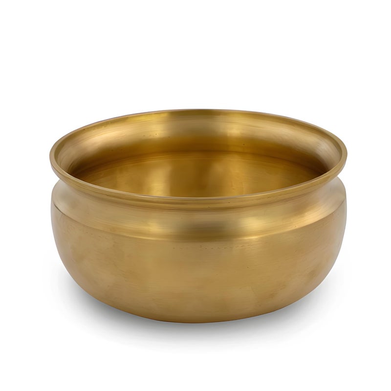Nutrion Kerala's Purest Nonstick Bronze/Kansa Pongal Pot/Gundu/Cooking Pot/Aandi/Made to Last for Ever |Life Time Warranty(2.4 Litre) - Image 1