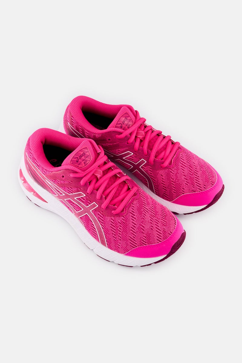 asics Kids Girl Lace Up Outdoor Shoes, Pink  - Image 2