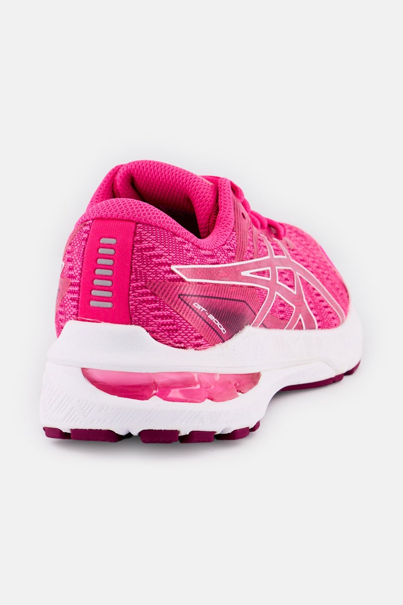 asics Kids Girl Lace Up Outdoor Shoes, Pink  - Image 3