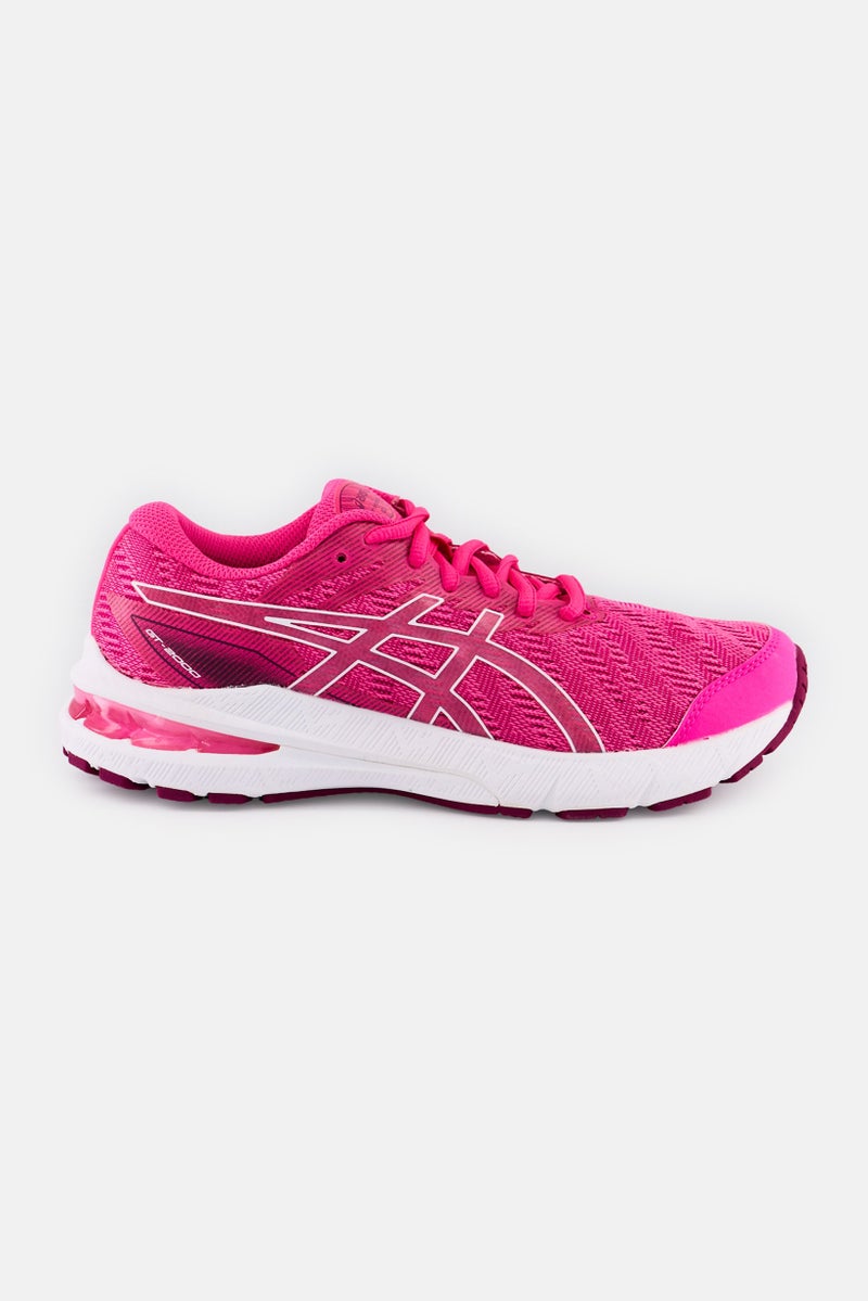 asics Kids Girl Lace Up Outdoor Shoes, Pink  - Image 4