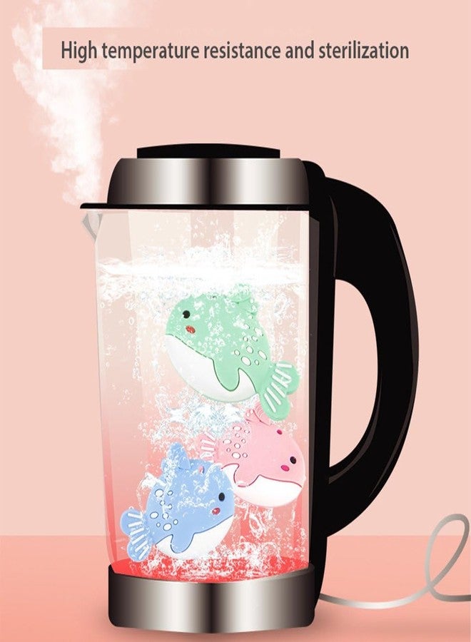 Rukan Teether 6-12 Months Soft Toys, Sensory Toys for Kids Textured Surface for Soothing Gums, BPA Free Fish (Pink) - Image 4