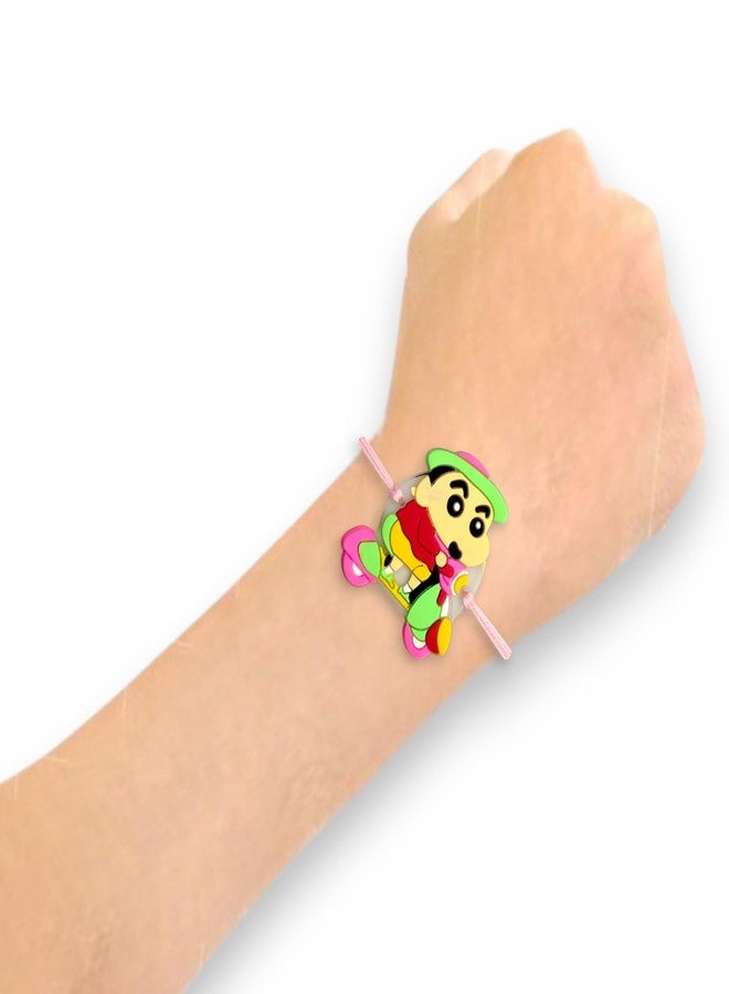 Elleva Doraemon Rakhi for Kids Cartoon Rakshabandhan Rakhi Combo for Brother/Bhai, Little Bro | Stylish Thread Rakhi Bracelet Set of 2 (Pack of 1) - Image 3