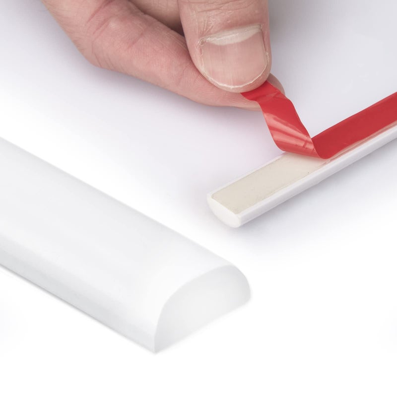 Art3dwallpanels 10 Ft Flexible Peel and Stick Trim Molding for Backsplash Tile Edge, Self-Adhesive Wall Trim for Corner Decor, 120x0.47x0.2 Inch White - Image 1