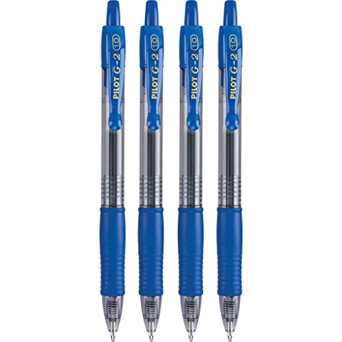 Pilot, G2 Premium Gel Roller Pens, Bold Point 1 mm, Pack of 4, Blue - Image 3