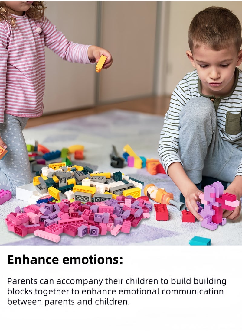 1000 Pieces of Bulk Building Blocks Compatible with  DIY Puzzle Assembly