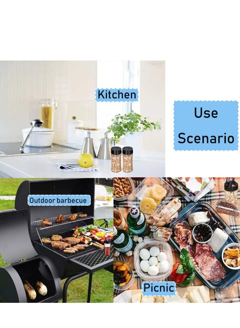 SYOSI 16 Pack Plastic Seasoning Containers with Lids to Shaker Holes or Pour Open, Portable Clear Spice Jars, Storage Seasoning Containers for Kitchen Storing Spice Powders Peppers (80 ml) - Image 5