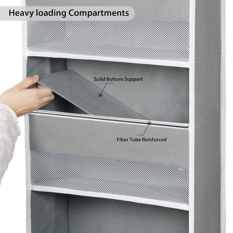 BLURISM BLURISM Hanging Bag Socks Bra Underwear Rack Hanger Storage Organizer Wall Hanging Closet Shelves Storage Pockets Non Woven Fabric Wardrobe Hanging Storage Cabinet Hanger Bags - Image 5