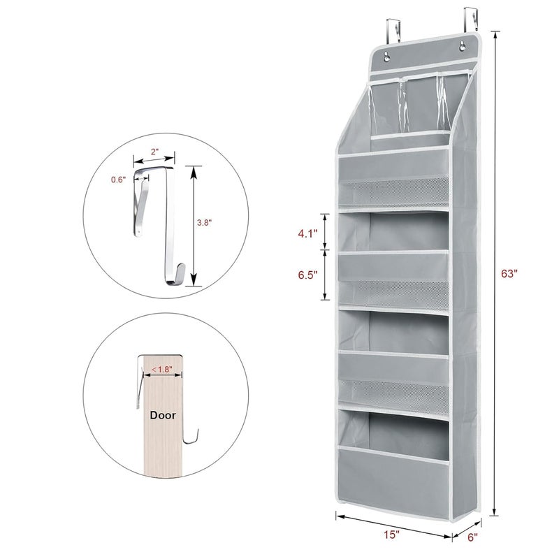 BLURISM BLURISM Hanging Bag Socks Bra Underwear Rack Hanger Storage Organizer Wall Hanging Closet Shelves Storage Pockets Non Woven Fabric Wardrobe Hanging Storage Cabinet Hanger Bags - Image 3