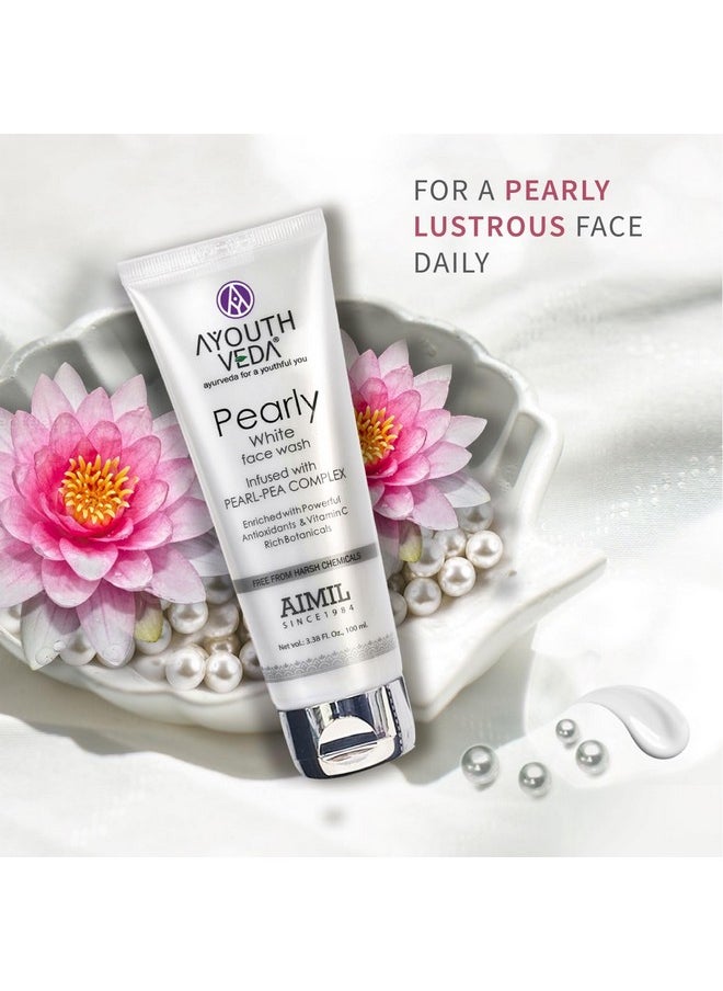 AYOUTHVEDA Pearly White Face Wash 100 Ml | Best Skin Whitening Face Wash For Women And Men | Enriched With Antioxidants & Vitamin C| Suitable For Normal & Oily Skin (Pack Of 1; 100Ml)  - Image 2
