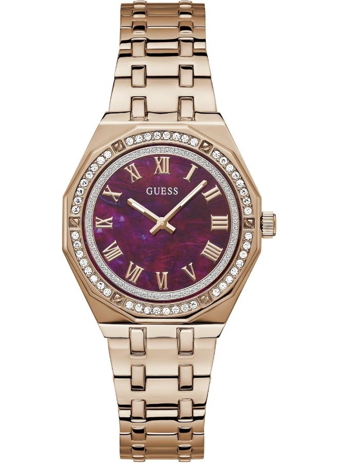 GUESS Women's Watch with Crystal and Plum MOP Dial - Image 4