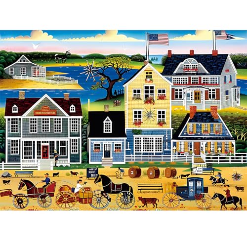 VOLUVOLU 500 Pieces Puzzle for Adults Fall Puzzle Autumn Jigsaw Puzzle for Adults Challenging Game Home Decor Birthday Party Gift Toy for Adults Kids Seniors 20515 in - Image 1