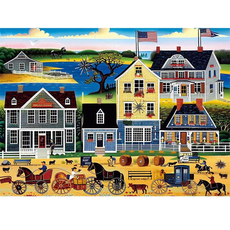 VOLUVOLU 500 Pieces Puzzle for Adults Fall Puzzle Autumn Jigsaw Puzzle for Adults Challenging Game Home Decor Birthday Party Gift Toy for Adults Kids Seniors 20515 in - Image 3
