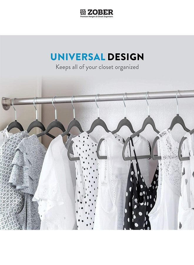 ZOBER Nonslip Velvet Hangers Shirt Hangers Ultrathin Space-Saving - Image 2