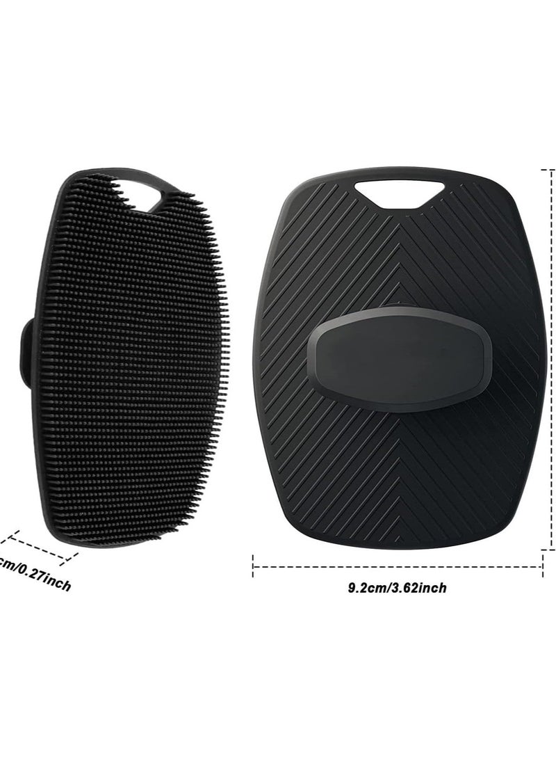 Silicone Body Scrubber Bath Sponge for Cleansing and Exfoliating with Foam-Enhancing Bristles for Skin Nourishment and Comfortable Non-Slip Handle, Body Scrubber for Men and Women, Multicolor