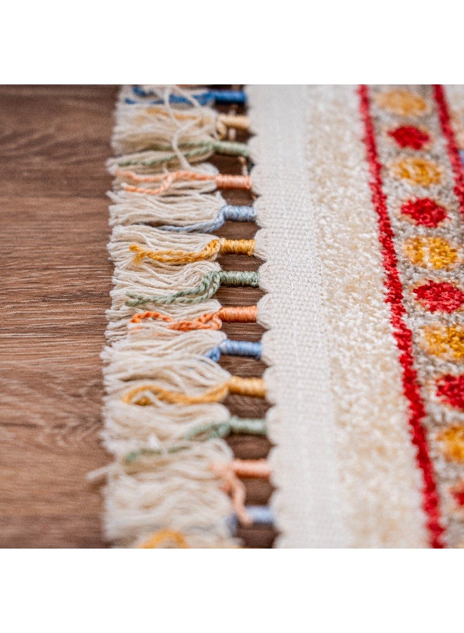 HANDPICKED FURNITURE Traditional Beige Rectangular Carpet Ultra Soft Area Carpets For Bed Room Living Room And Dining Room Anti-Slip Floor Carpets Easy To Clean Made In Turkey - Image 4