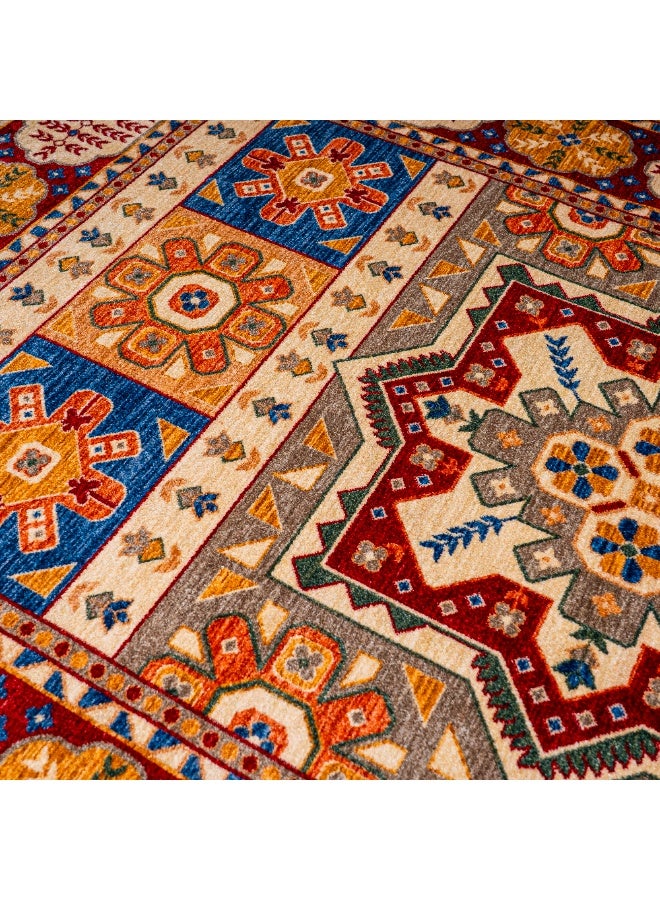 HANDPICKED FURNITURE Traditional Beige Rectangular Carpet Ultra Soft Area Carpets For Bed Room Living Room And Dining Room Anti-Slip Floor Carpets Easy To Clean Made In Turkey - Image 5