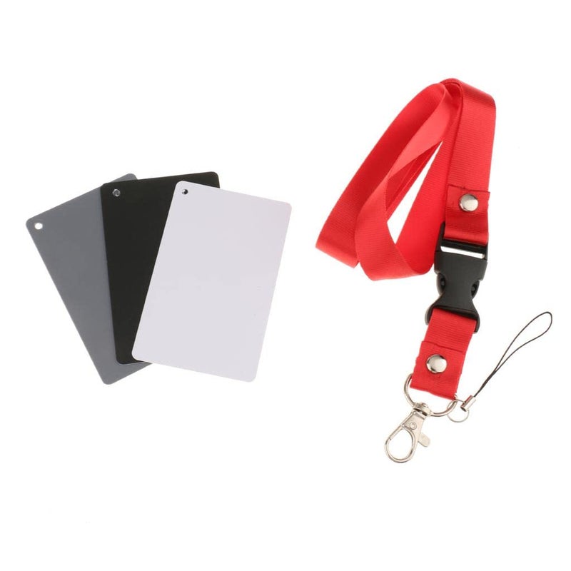 ATORSE ® 3 in 1 18% Digital White Balance Card Color Exposure Cards for Video, DSLR and Film Premium Photography,Black White and 18% Gray Card Set - Image 1
