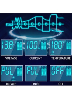 SYOSI SYOSI Car Battery Charger, 10A 12V/5A 24V Battery Charger, Portable Automatic Battery Charger Maintainer with LCD Screen, 7-stage Pulse Repair Charger for Car, Truck, Lawn, Motorcycle, Mower, Boat  - Image 5