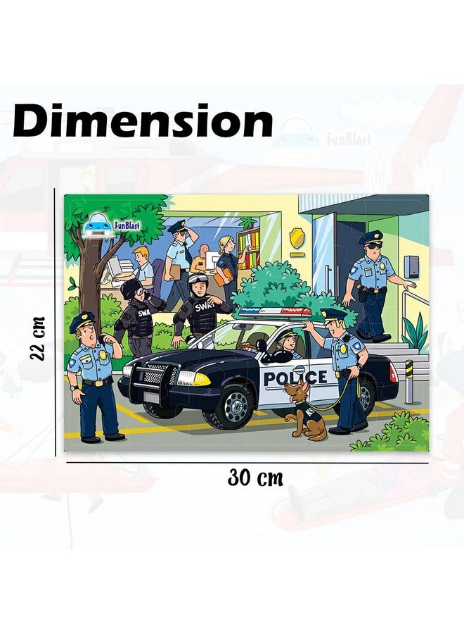 FunBlast Jigsaw Puzzles for Kids, Police Team Jigsaw Puzzles for Kids, Floor Puzzle for Children, Learning & Educational Jigsaw Puzzle Toys for 3+ Years Kids, 24 Pcs Puzzle (Multicolor) - Image 2