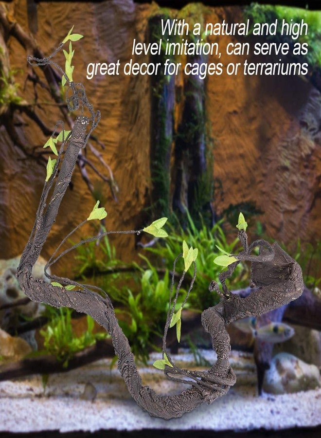 EVTSCAN Artificial Vine Climber, Artificial Reptiles Vine Climber Jungle Forest Bend Branch Terrarium Cage Decor(WF-2) - Image 3