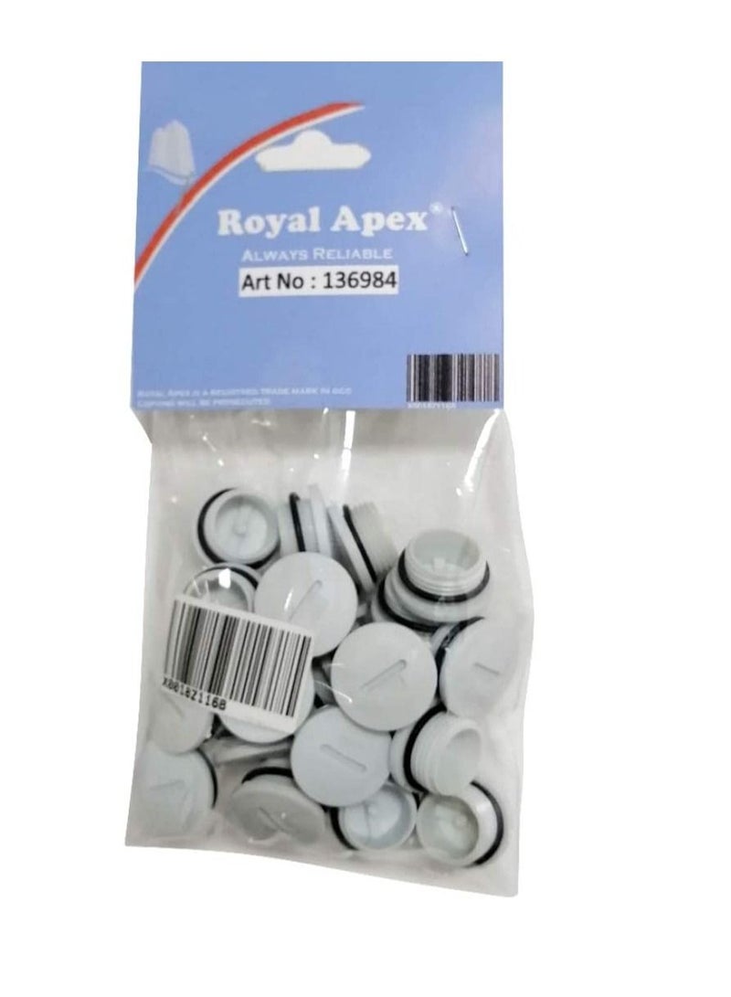 PVC Screw Threaded Plugs Waterproof with O-Ring for Junction Box & Electrical Wiring Etc. (Pack of 25) (32mm - M32, White) - Image 2