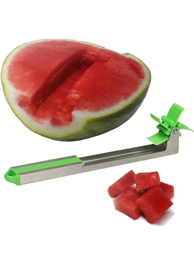 Generic Watermelon Cookie Cube Cutter Slicer Knife by Blue Donuts - Dishwasher Safe 2 Corrosion-Resistant Stainless Steel  - Image 3