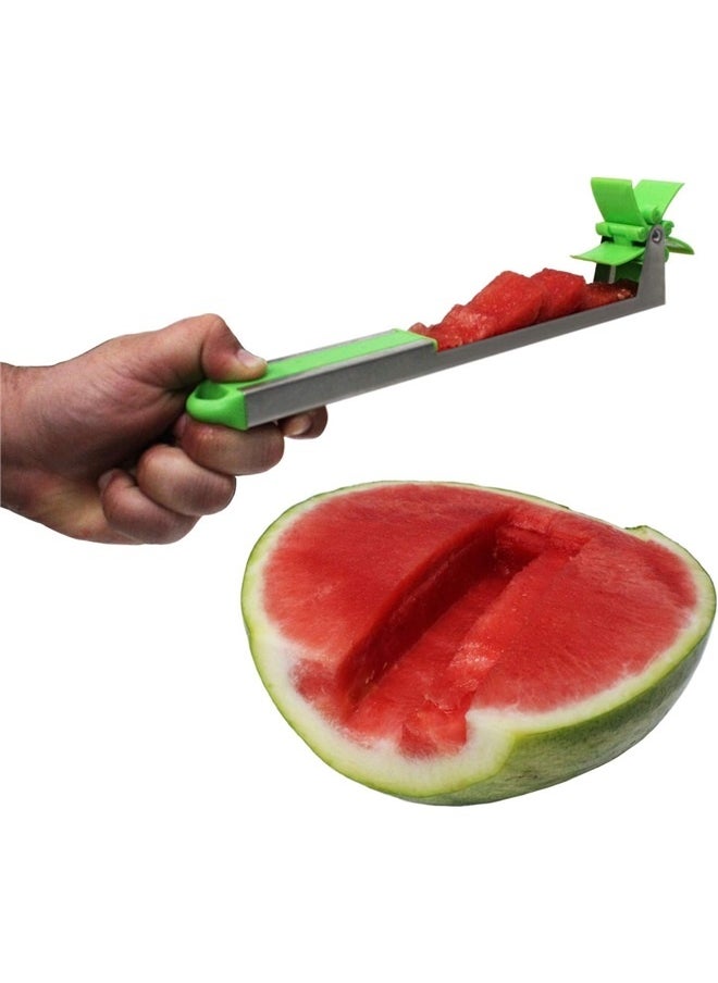 Generic Watermelon Cookie Cube Cutter Slicer Knife by Blue Donuts - Dishwasher Safe 2 Corrosion-Resistant Stainless Steel  - Image 1