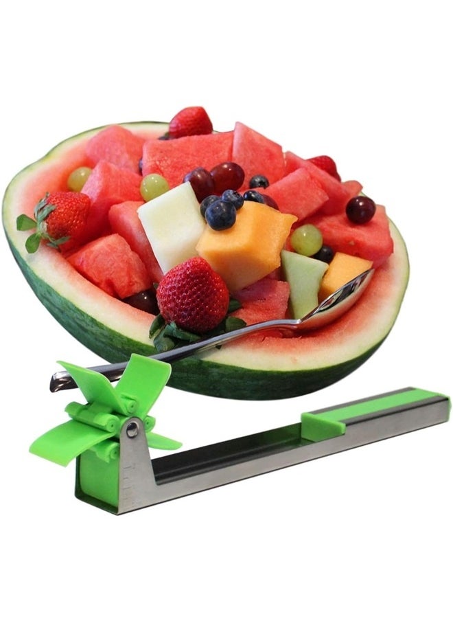 Generic Watermelon Cookie Cube Cutter Slicer Knife by Blue Donuts - Dishwasher Safe 2 Corrosion-Resistant Stainless Steel  - Image 5