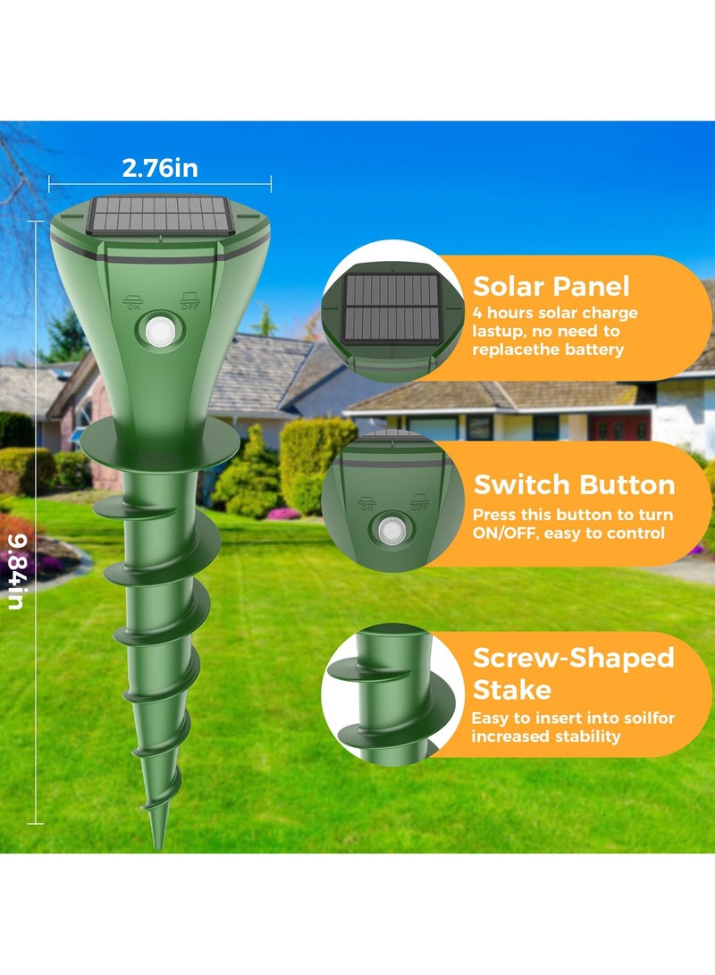 Generic Solar Powered mole Repeller 2 pack ,  IPX7 Waterproof Gopher Vole Repellent for Lawn Garden Yard, Repellent Rat, Squirrel, Skunk, Mole  - Image 2