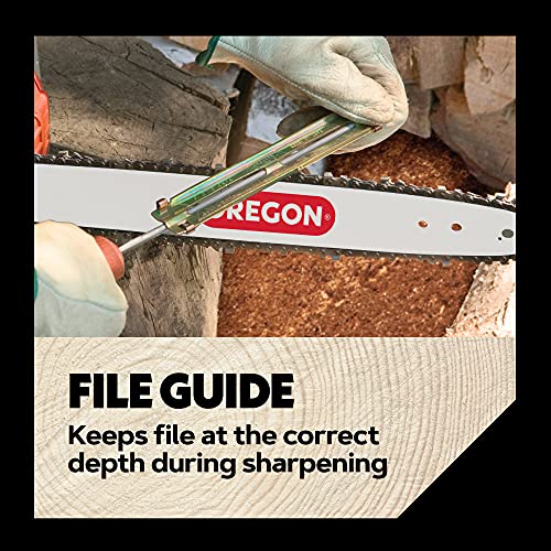 Oregon Chainsaw Chain Sharpening Kit with Hard Case - Contains Files, Handles, Depth Gauge, Stump Vise, Felling Wedge, and More Accessories - Image 5