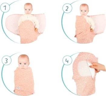 Sevi Bebe b Interlock Baby Swaddle Spring Pattern