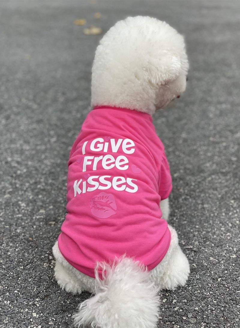 Loquat Squality Pet Summer Dog Clothes Cotton English Printed Tank Top T-shirt - Image 2