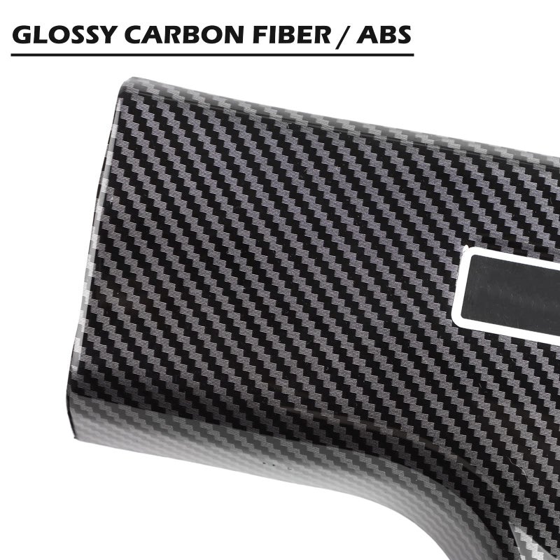 FLAMPETUS Door Sill Protector for Tesla Model Y, 4 Pieces Door Entry Protectors Strips for Outer Side, Tesla Model Y Accessories 2021 2022 2023 2024 for 5-Seater, Glossy Carbon Fiber Pattern - Image 2