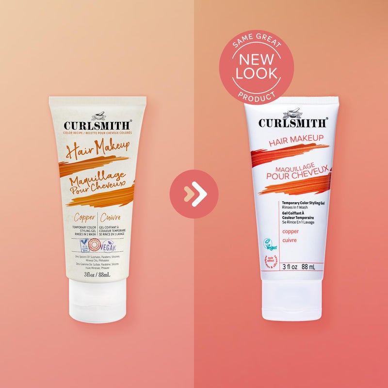 CURLSMITH Hair Makeup in Copper - Temporary Hair Color for Curls, Curl Styling Gel with Color, For All Curl Types, Vegan & Cruelty Free (3 oz) - Image 4