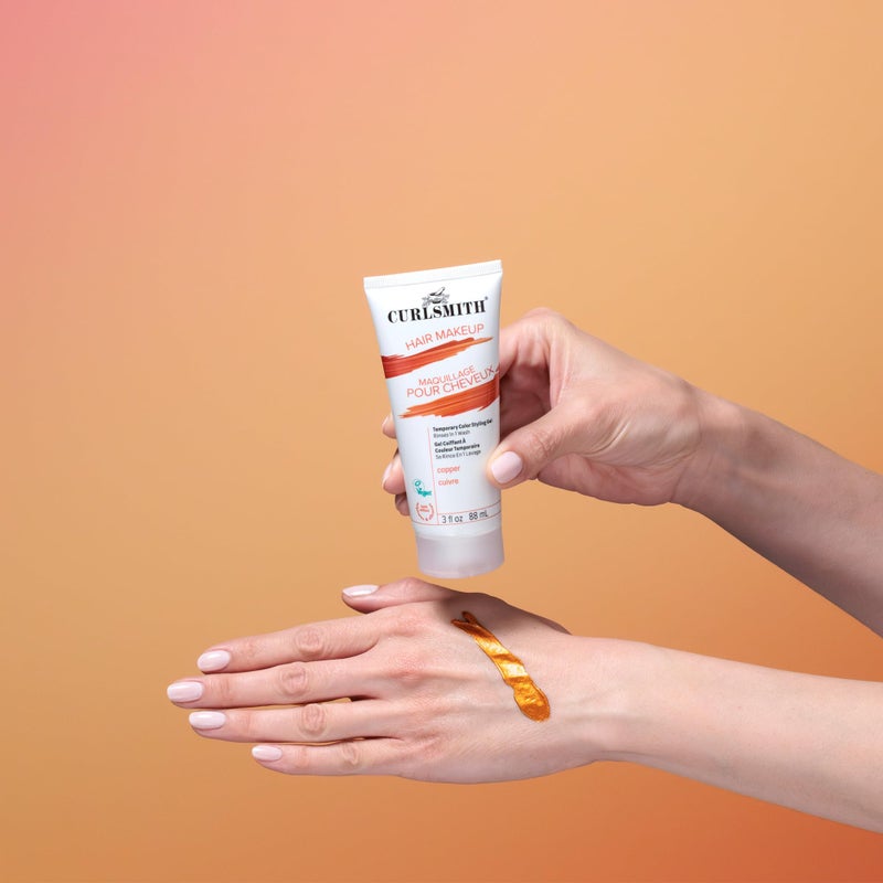 CURLSMITH Hair Makeup in Copper - Temporary Hair Color for Curls, Curl Styling Gel with Color, For All Curl Types, Vegan & Cruelty Free (3 oz) - Image 3