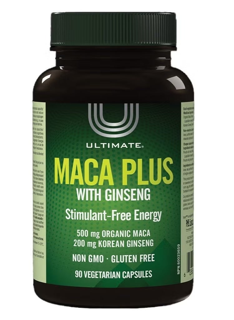 Ultimate Maca Plus with Ginseng Stimulant Free Energy 90 Vegetarian Capsule - Image 1