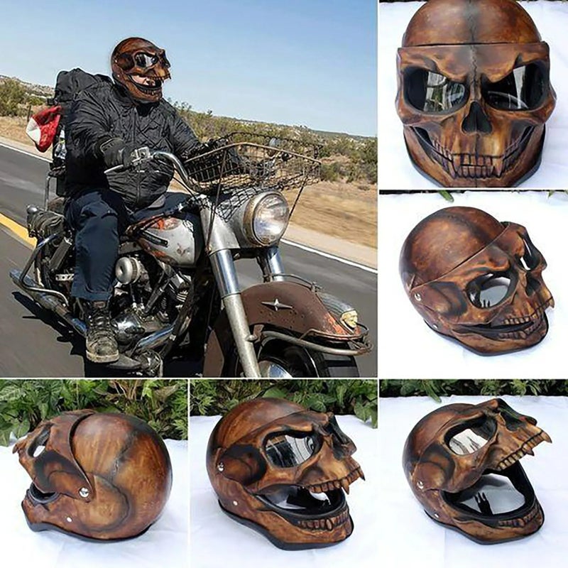 Skull Mask: Pink Glass Fiber - Visible Eye Design Funny Frightening Head Cover for Halloween Carnival Costume Parties Home Play - Image 2
