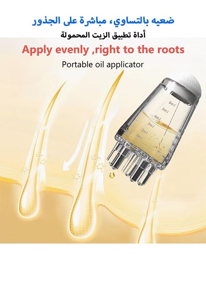 Hair Oil Applicator Scalp Head Massager for Hair Growth, Comb Massager with Roller Ball, Suitable for Various Liquids - Image 4