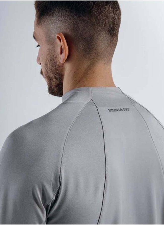SIGMA FIT - Sigma Fit GRAY CROSSWIND QUARTER ZIPPER - M ,Color: GRAY - Image 1