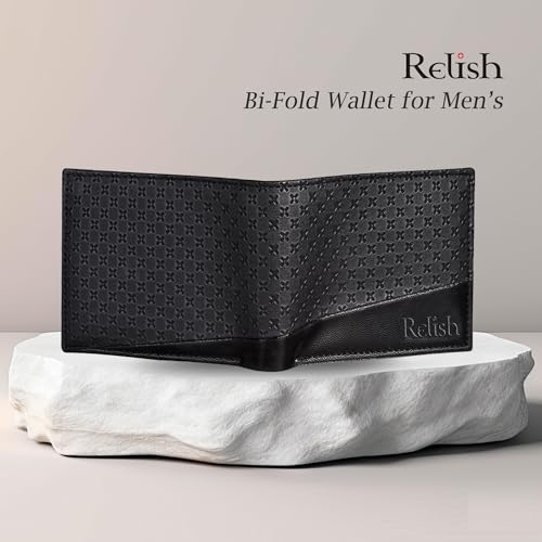 Relish مجموعة هدايا ريليش - علبة ساعة بحزام جلدي أنالوج، محفظة سوداء، عطر ونظارات شمسية للرجال - Image 5